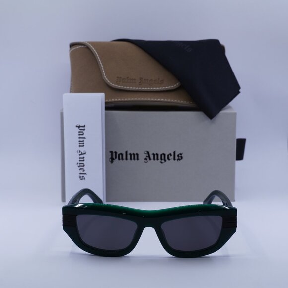 Palm Angels PERI10E CLAIRE 5507 Cat Eye Sunglasses - Green/Dark Grey - Picture 3 of 9